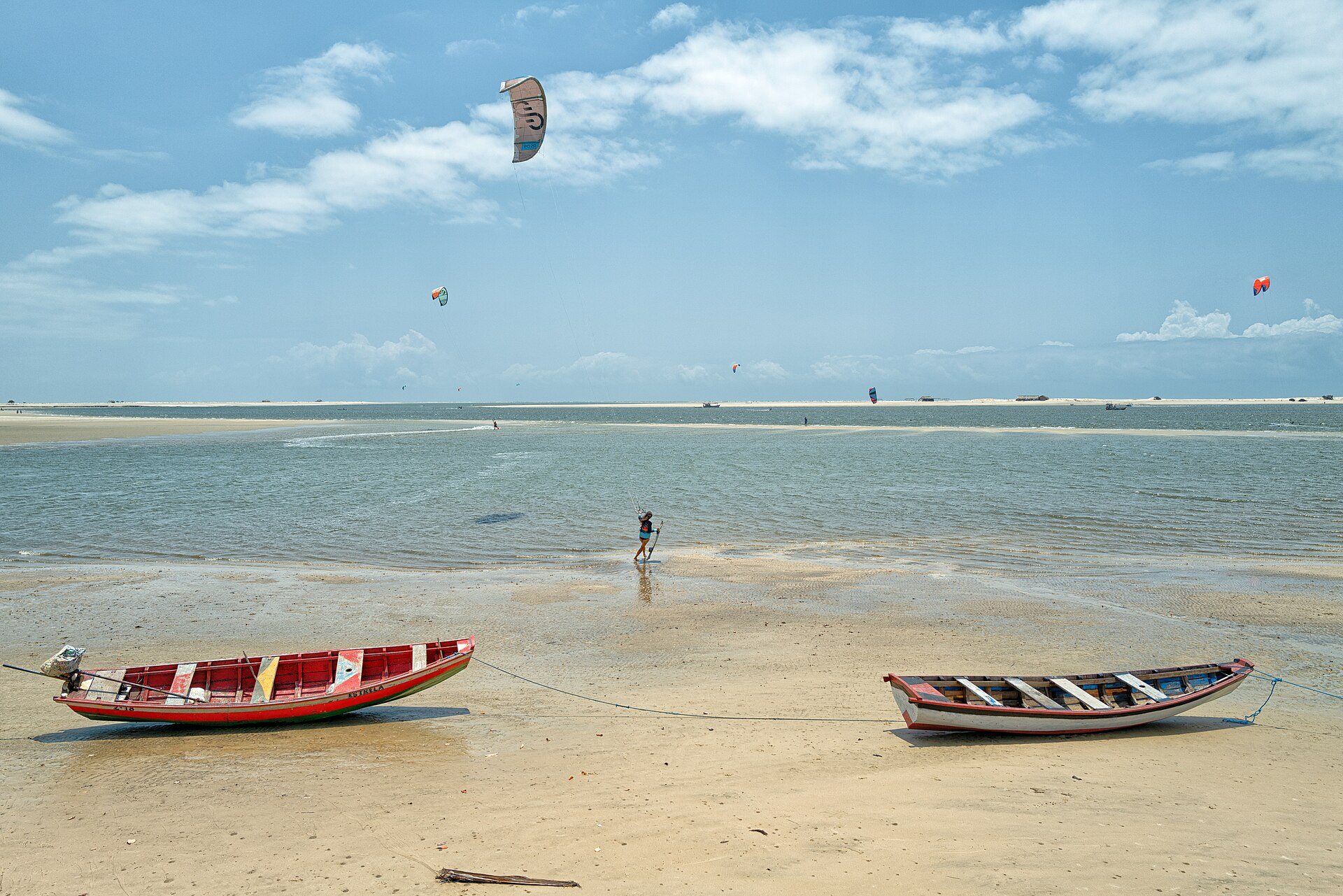 Barcos na praia de Atins